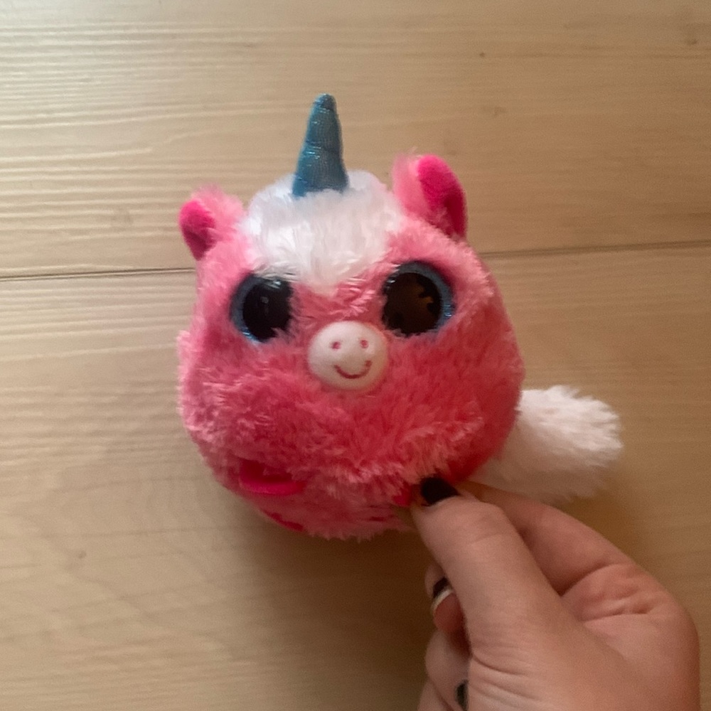 Pink unicorn squishy stuffed animal